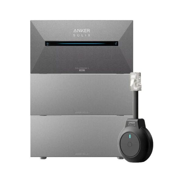 ANKER SOLIX Solarbank 3 E2700 Pro+SOLIX BP2700 Erweiterungsakku*2+SOLIX P1 Meter Solarpanel Schwarz