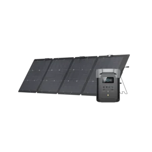 Tragbare Powerstation EcoFlow DELTA 2 + 220-W-Doppelseitiges Solarmodul